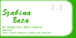 szabina bata business card